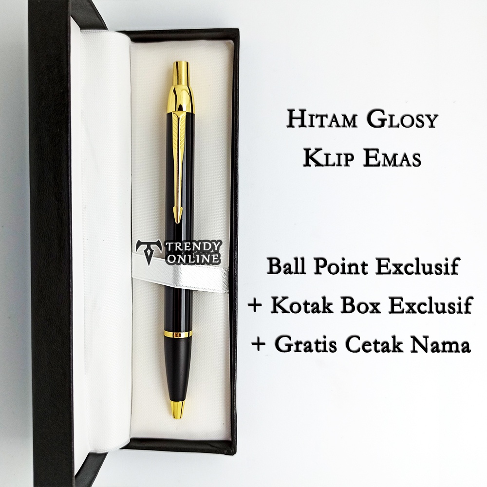 

Pulpen Model Parker Gratis Grafir Cetak Nama, Bolpoin dan Kotak Box Exclusif, Free Grafir Nama, Pen Promosi
