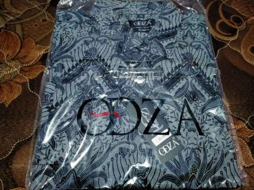 Odza Terbaru Kemeja Pria Lengan Panjang Batik Modern Slim Fit Solo Cowok Doadera