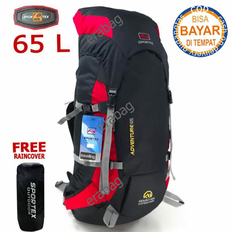 Tas Gunung Travel Backpack Tas Hiking Camping Mountaineering 65 L SPORTEX 0207