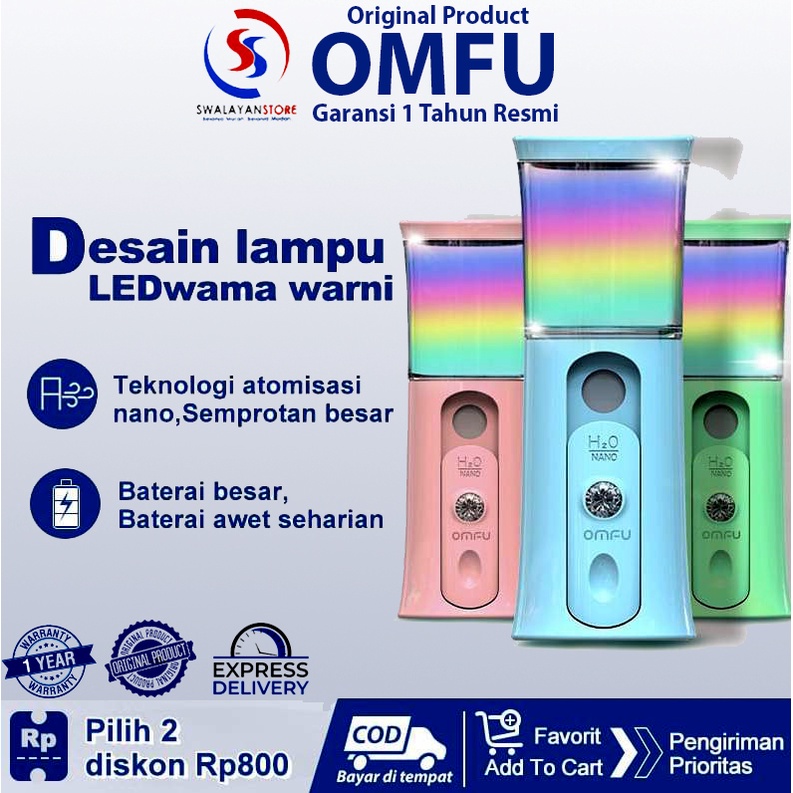 Omfu Nano spray pelembab kabut nano sprayer alat nano spay mist sprayer kecantikan muka portabel omf