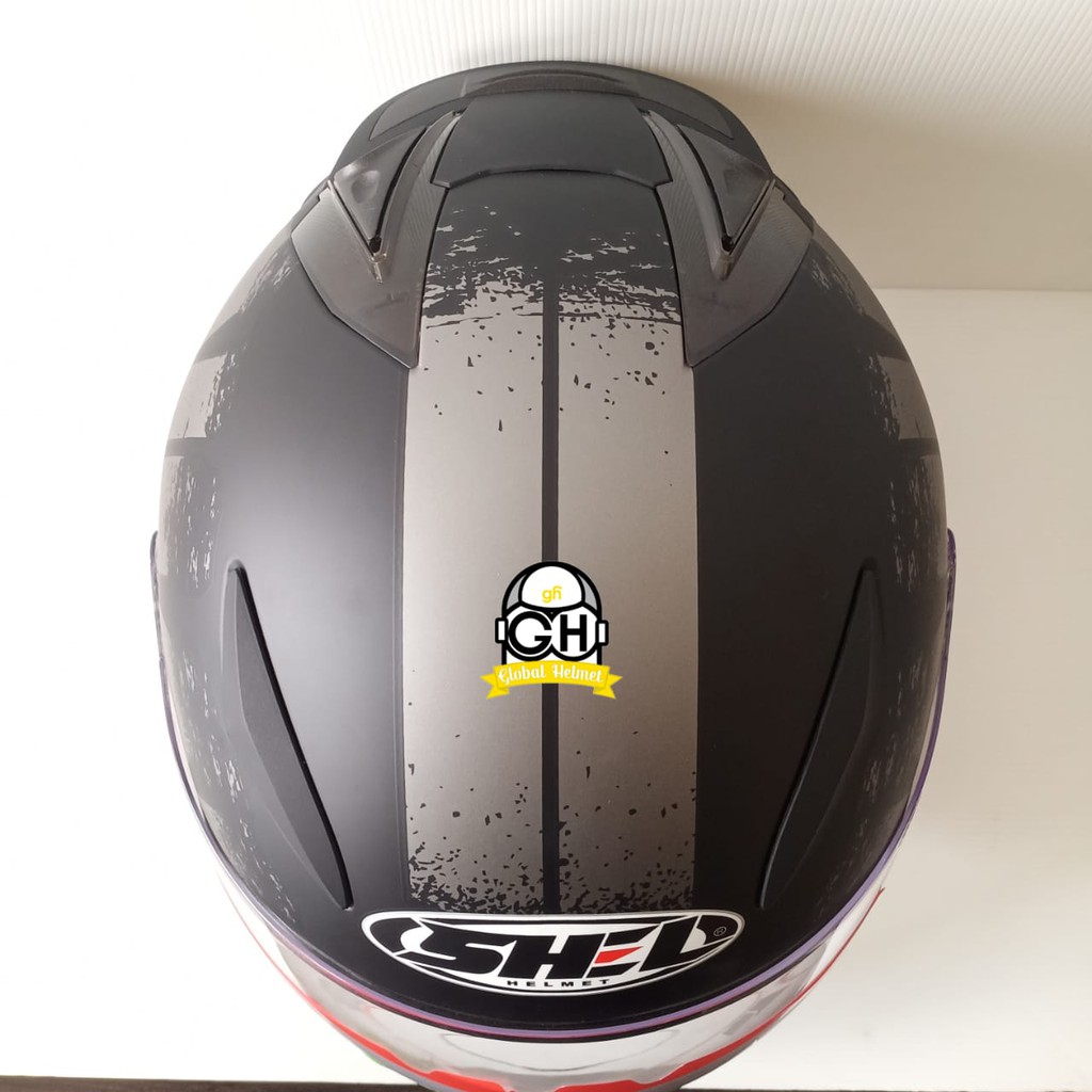 Helm Shell Rover Motif Saber Black Doff Silver Original