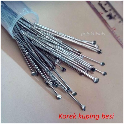 KOREK KUPING STAINLIES STELL / KOREK KUPING BESI CHROOM HARGA PER PCS