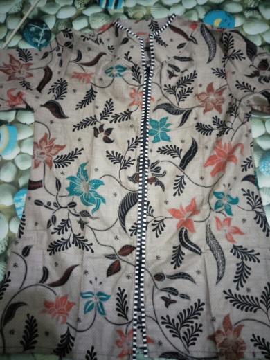 Tey-17 Batik Wanita Asj Sa Hrb026 Kenongo Kemeja Tosca Pendek