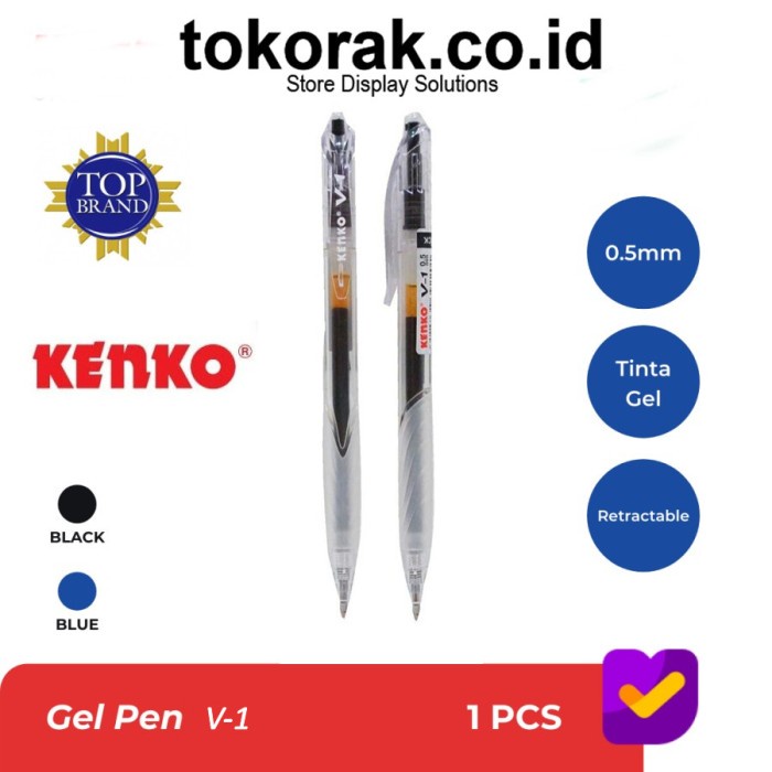 

Diskon Pulpen Gel V-1 Kenko - Gel Pen Retractable 0.5Mm- 12 Pcs Gel Tinta Pen Bagus