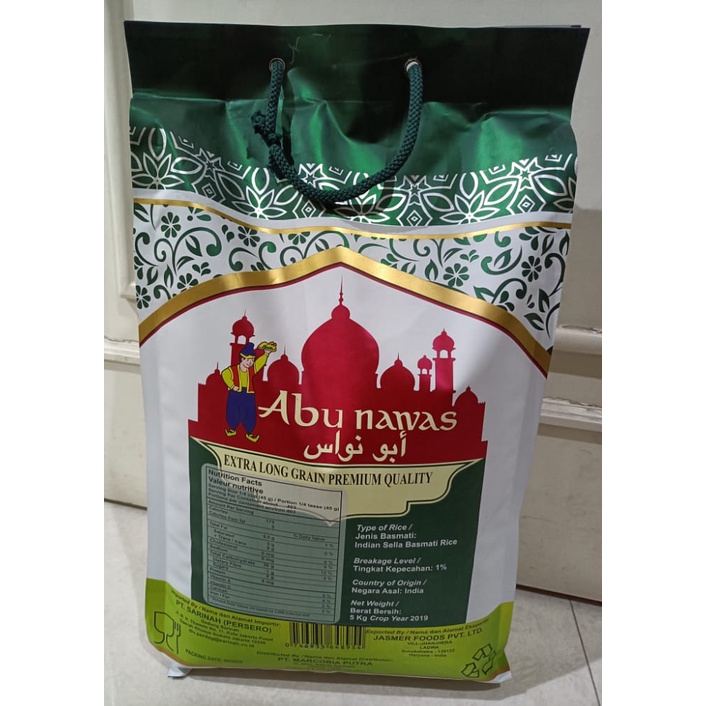 

Beras Basmati 5 kg Abu Nawas Rice Extra Long Premium