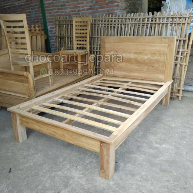 dipan jati / dipan ukir / Dipan Tempat tidur minimalis kayu jati  / dipan jepara / dipan cantik