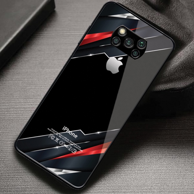 Xiaomi Poco X3 nfc - Poco X3 Pro #AA7 - Premium Hard Glass Case + Camera Cover - Custom Case