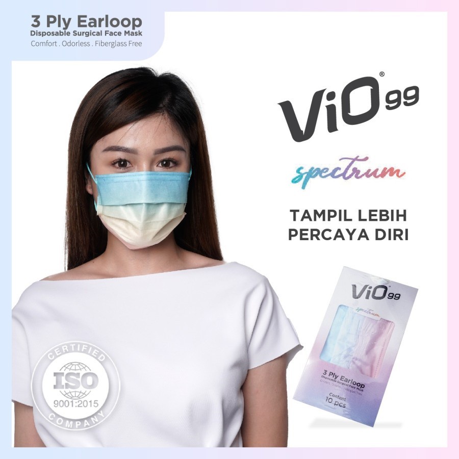 Vio Mask Vio 99 Spectrum Masker Medis 3 Ply Perbox Isi 10 - Rainbow