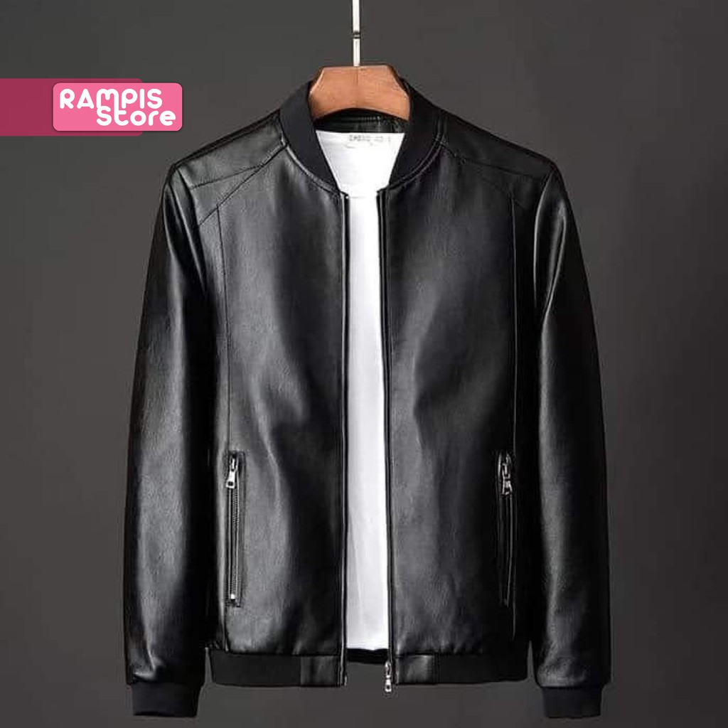 JAKET QULIT QN RIB, JAKET KULIT PRIA RIB, JAKET KULIT PRIA, JAKET PRIA