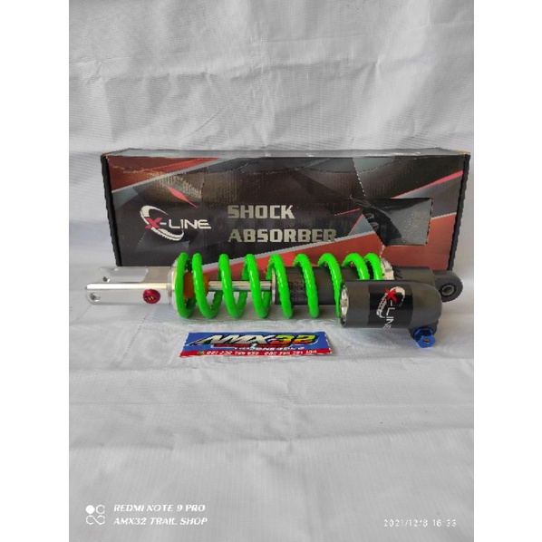 Monoshock Tabung KLX  Hijau Xline