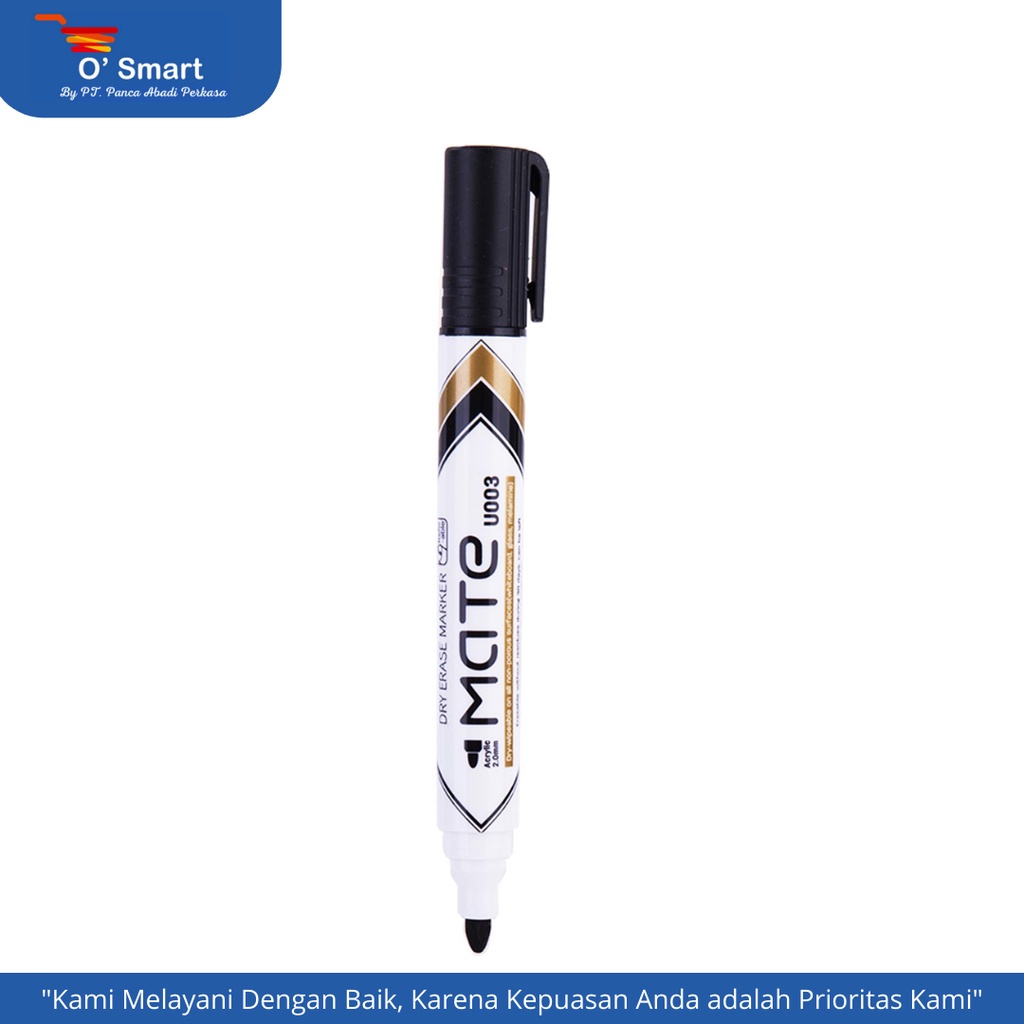 

DELI Spidol Marker Whiteboard/Papan Tulis U00320 Bullet Tip Hapus Hitam per1pcs