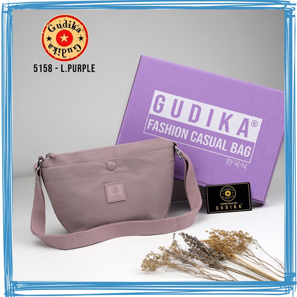 GUDIKA - Tas Selempang Wanita Elegant Import Original 5158 - Tas Wanita Selempang Bahu Kekinian Terbaru Bahan Nylon Waterproof Anti Air - slingbag - tas mini - bag - cewek - imut - fashion - branded - santai - tas - slempang - termurah - ori - handbag