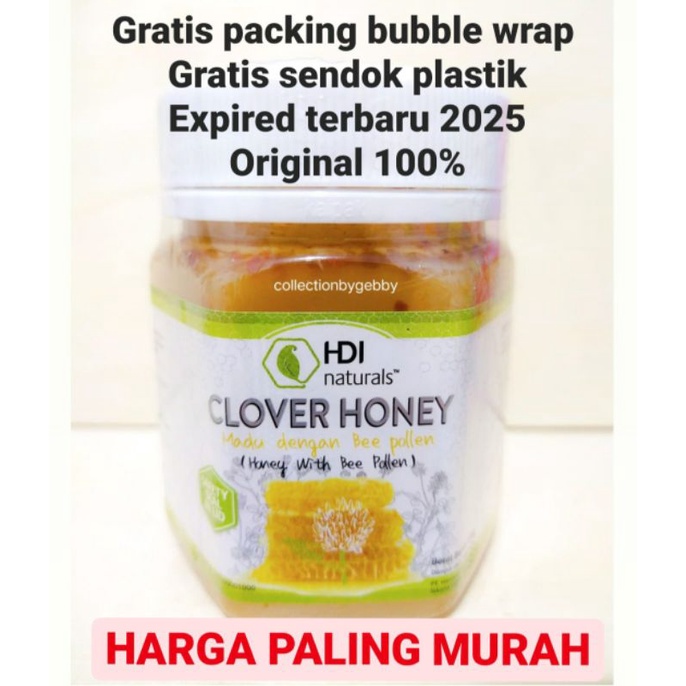 Madu clover honey 250gr HDI original asli madu kesehatan imun booster