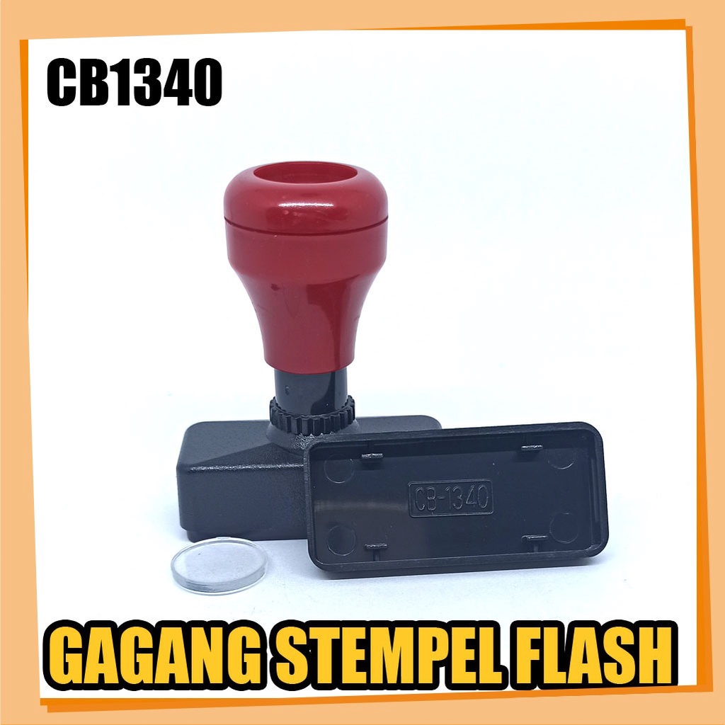 

gagang stempel flash kotak ukuran CB 13x40mm