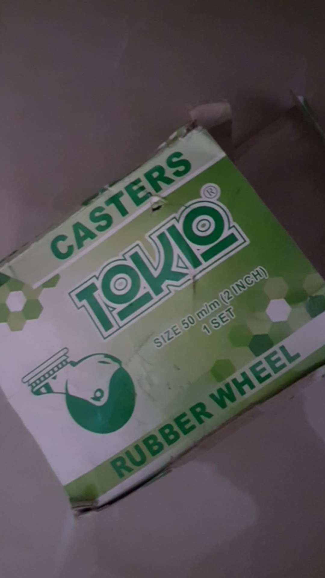 Roda Caster Bulat Bola Karet Lemari Bufet Kursi Hidup Putar 2 50mm