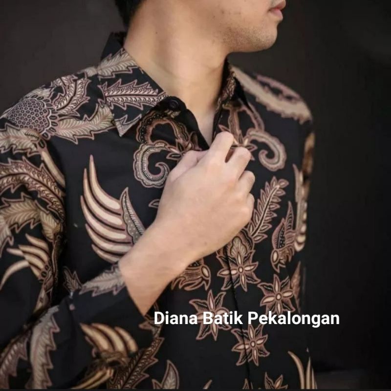 GROSIR TERBARU Baju Batik Pria Gus Azmi Syubbanul Muslimin Santri muslim Kemeja Batik Lengan Panjang