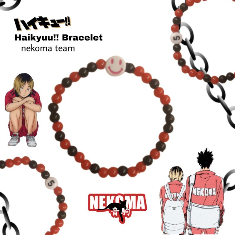 Haikyuu Beads Bracelet Nekoma team
