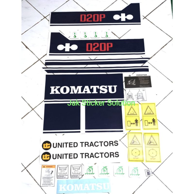 Stiker Dozer Komatsu D20P Sticker Alat Berat