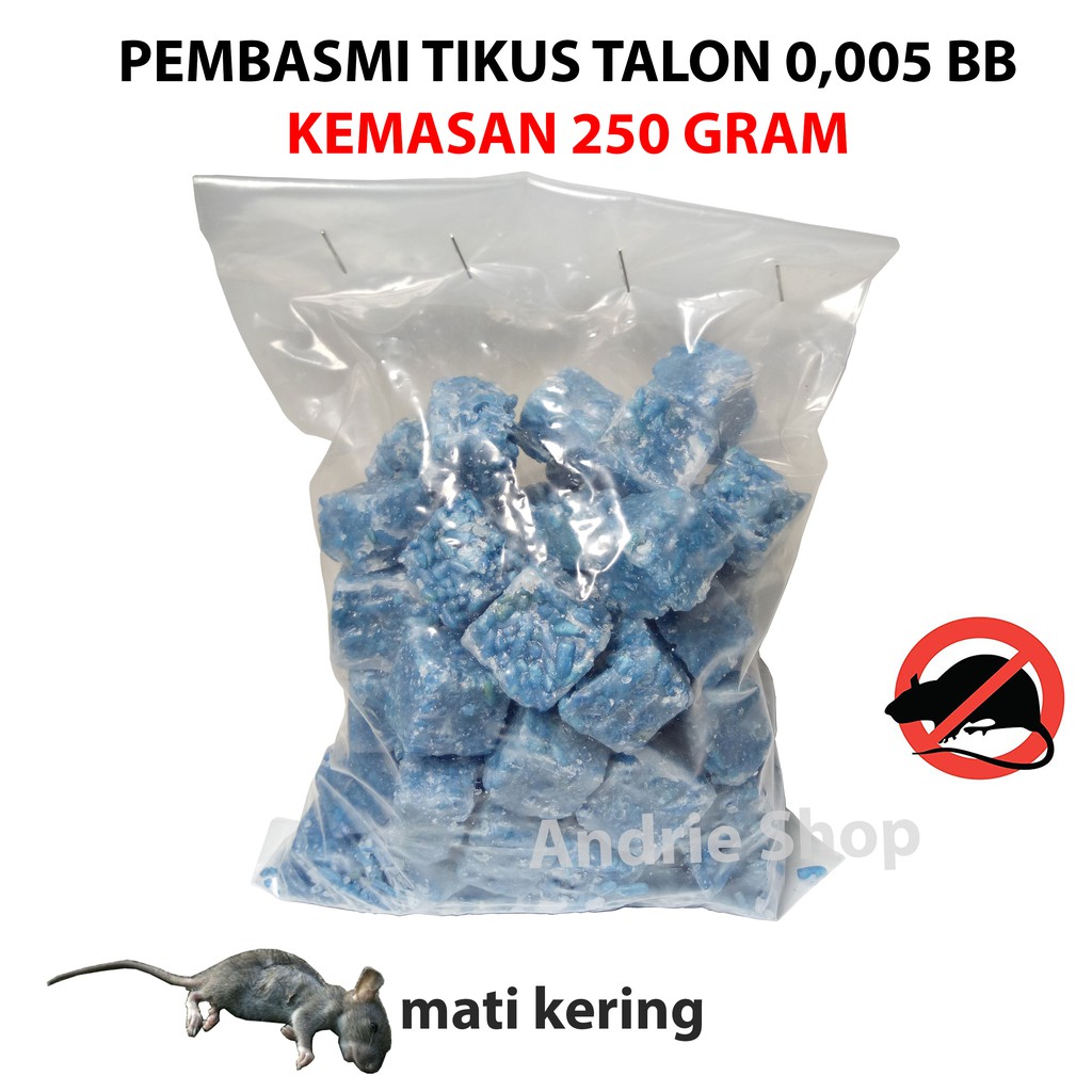 Racun Tikus Talon 0.005 BB Solusi Basmi Secara Masal Kemasan 250 gram