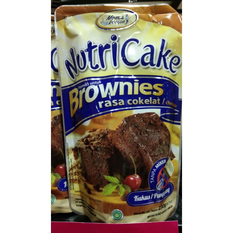 

Nutricake Premiks Untuk Brownies Rasa Cokelat 230 gram