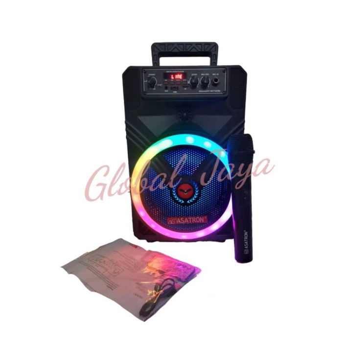 speaker asatron athena 8&quot; free mic wireless speaker portable asatron athena speaker wireless asatron 8inch bluetooth ktv karaoke pidato speaker serbaguna