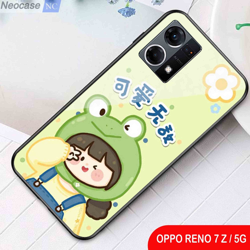 Softcase Glass Kaca Oppo Reno 7 Z 5G - Case Hp Oppo Reno 7 Z 5G - Casing Hp Oppo Reno 7 Z 5G - N84