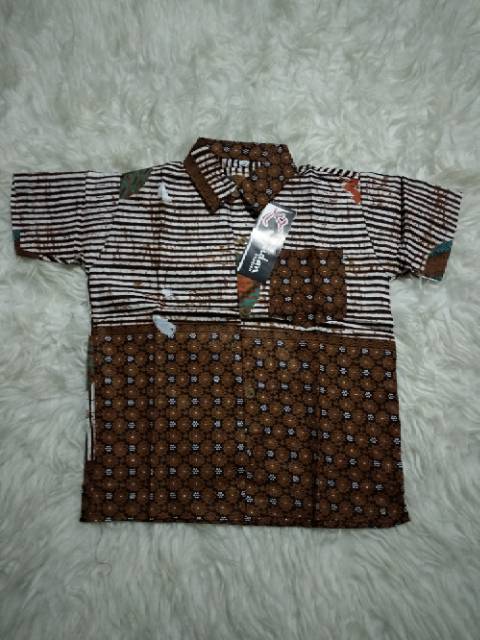 Kemeja hem batik anak size S utk usia 2th - 4th