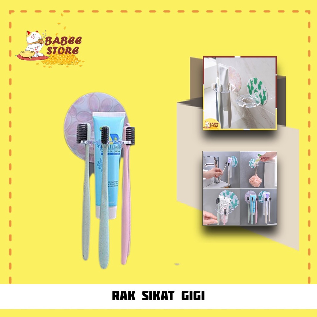 RAK SIKAT GIGI PLASTIK / HOLDER SIKAT GIGI DAN PASTA GIGI PUNCH FREE / RAK TEMPEL KAMAR MANDI