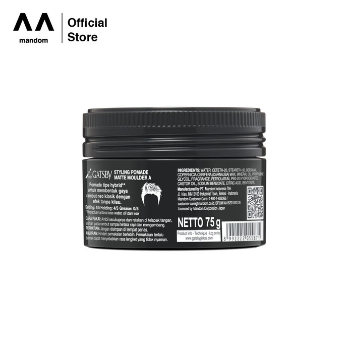 rambut-styling-produk- gatsby styling pomade matte moulder 75g -produk-styling-rambut.