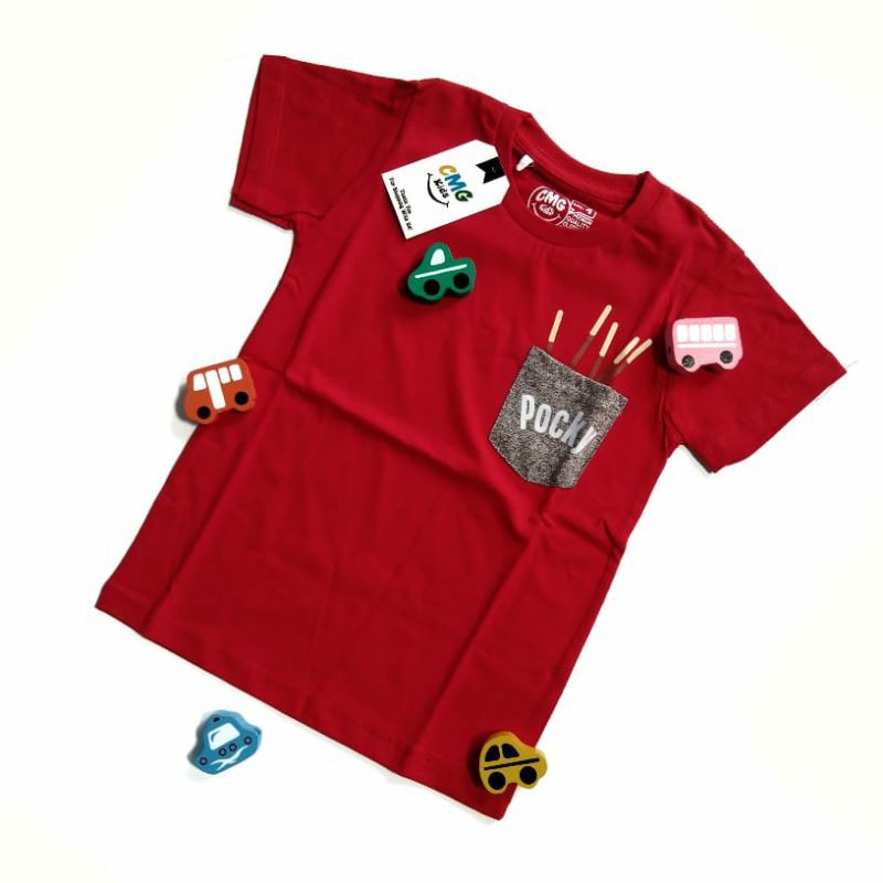 Kaos Anak Laki Laki CMG Kids Motif Biskuit Cotton Combed 24S