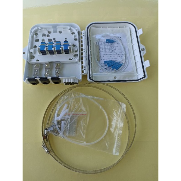 odp 8core mini lengkap splitter 1-4 plc sc upc