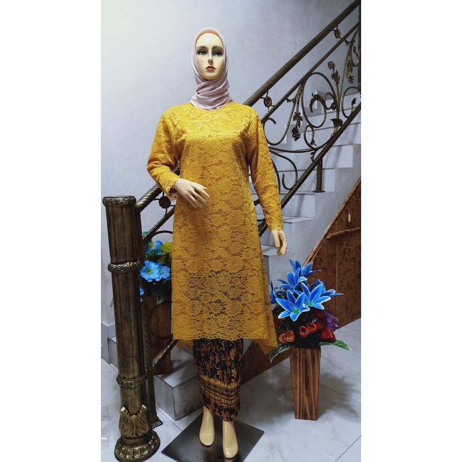 Set Tunik Brukat Kebaya Pesta