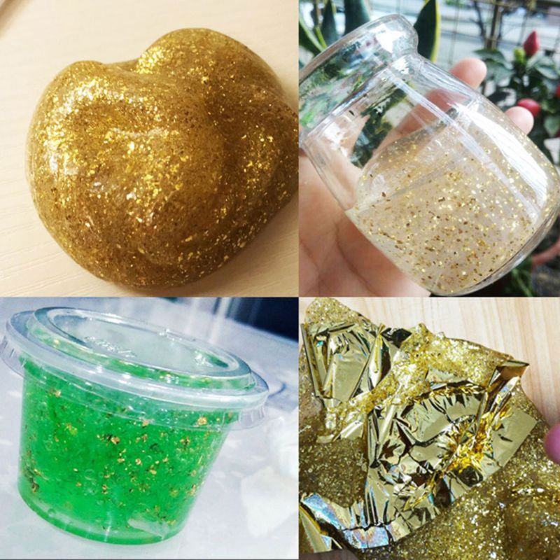 Siy 100pcs Kertas Foil Tembaga Imitasi Warna Silveremas Untuk Kerajinan Tanganperhiasan