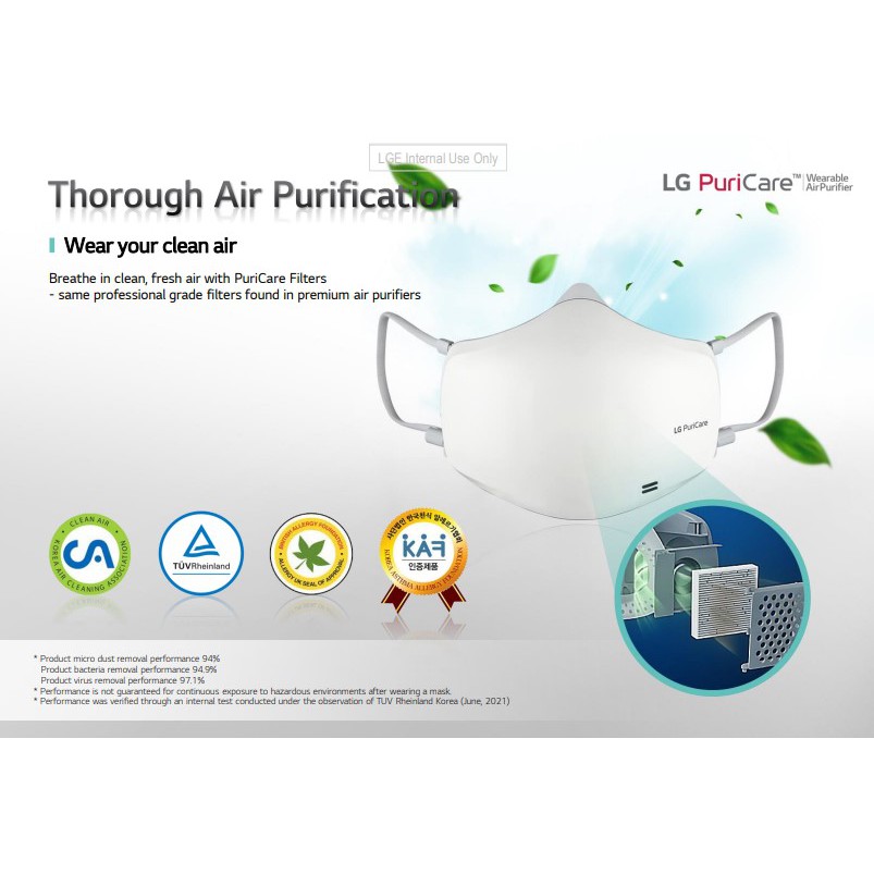 LG PuriCare Wearable Air Purifier AP551ABFA / New Masker LG PuriCare GEN 2