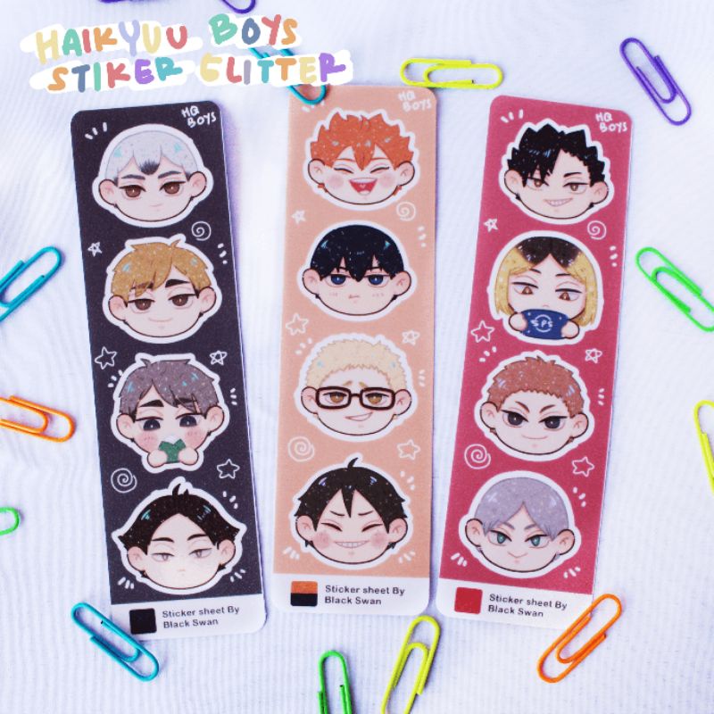 

[BELI 2 GRATIS 1] Sticker Haikyuu | Haikyuu Stiker Glitter bahan vinyl [baca deskripsi]