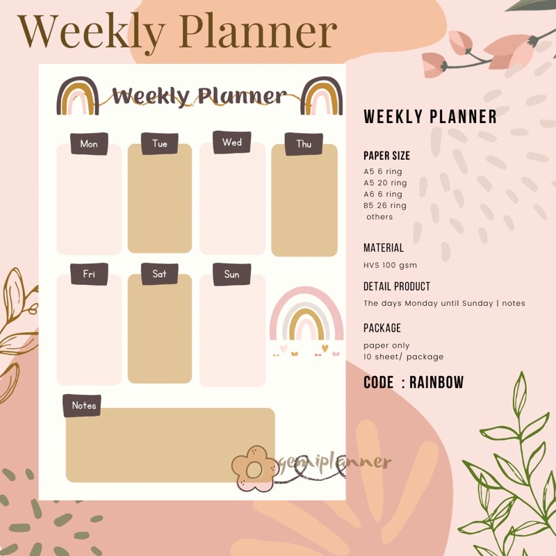 

[gemi] Weekly planner daily personal financial planner journal