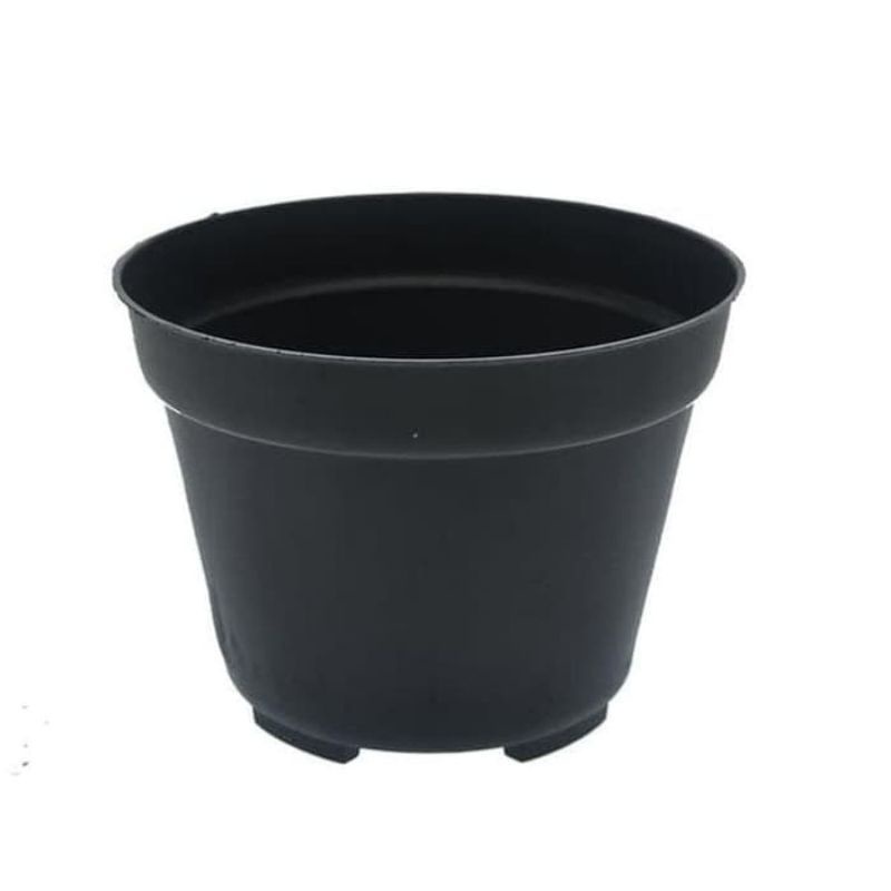 Pot 17 cm  Hitam Murah - Pot Bulat Mini Kecil Bisa Untuk Vas Bunga Pot 17 cm Hitam Polos Pot Tawon 17 U1