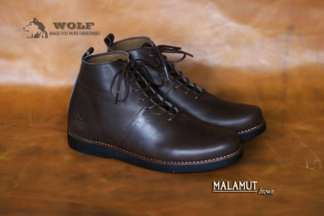 SEPATU BOOT KULIT ASLI PRIA WOLF MALAMUT ORIGINAL