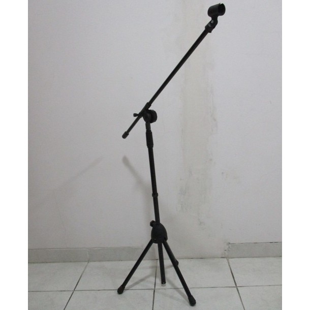 Stand Mic Panjang Bahan Besi Merk KLOP - Bonus 1 Buah Holder Mic