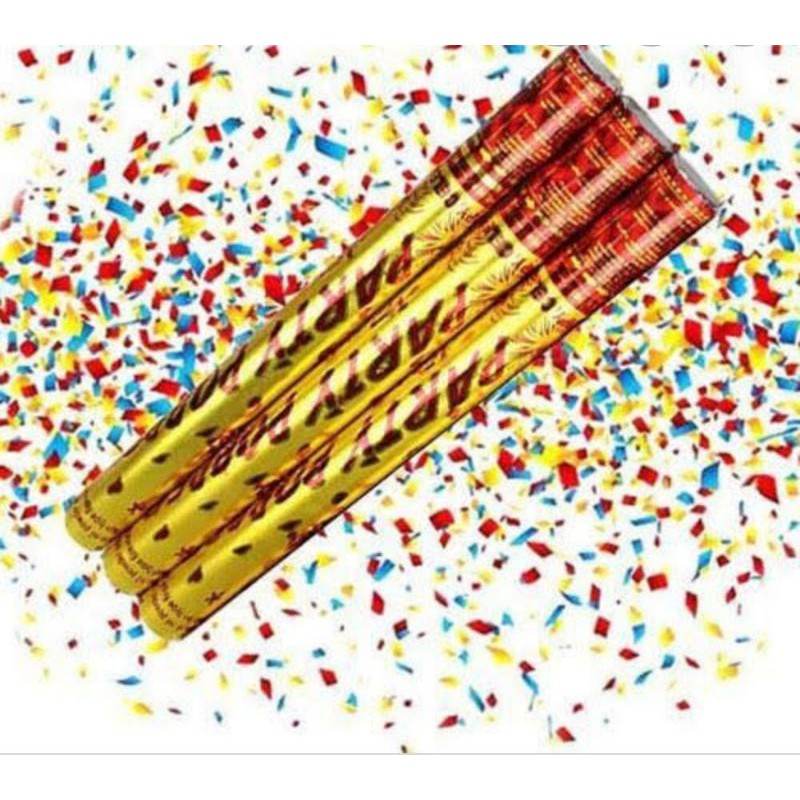 confetty party popper ukuran 80/100 cm KHUSUS PULAU JAWA.