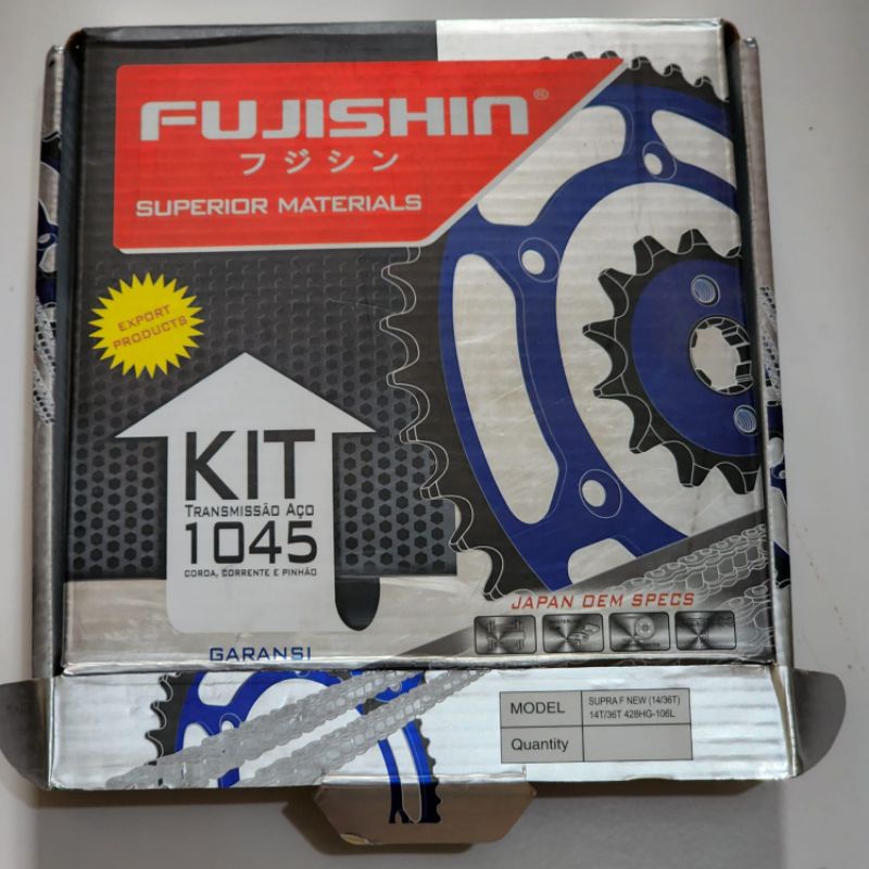 Gear Gir Set Paket Supra Fit New Fujishin Rantai Baja