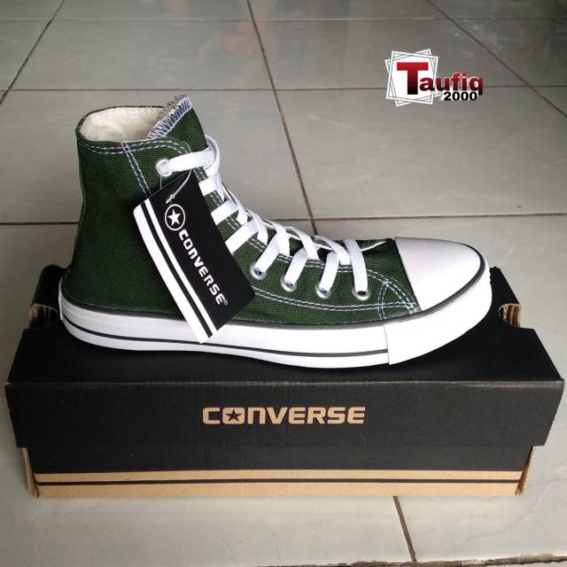 Sepatu Converse All Star Hijau Army+Box Converse