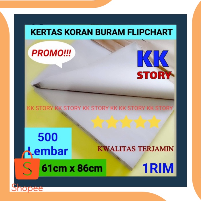 

Kertas Flip Chart Koran Buram Untuk Flipchart 60 X 90 - 1 rim perkaka