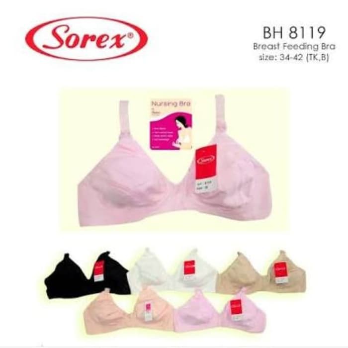 BH Menyusui Sorex 8119 Bahan Full Katun tanpa Kawat dan Busa