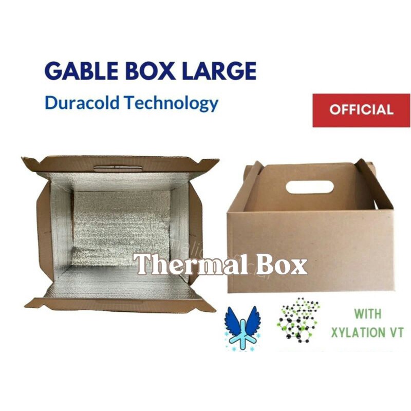 

Gable Box Thermal Kardus Die Cut Handle Tempat Makanan Dus Frozen Food Beku Minuman Makanan Tahan Dingin Coolpak Insulated Ice Box Anti Meleleh