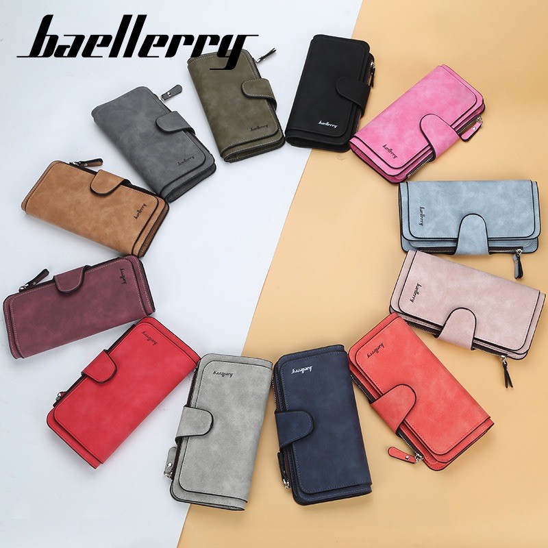 Dompet Panjang Wanita Dompet Kulit Lipat Baellerry N2345