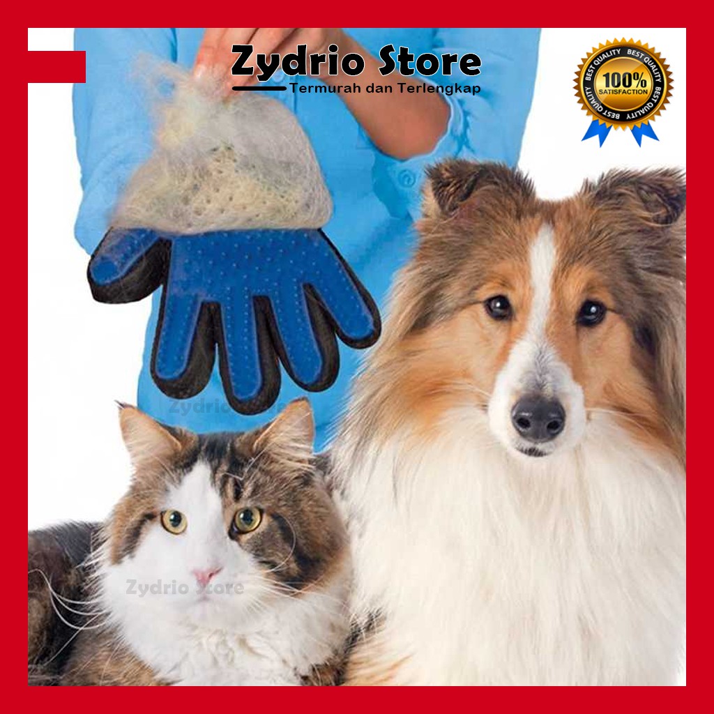 Pet Glove / Sarung Tangan Pemijat Sisir Pembersih Bulu Kucing / Anjing