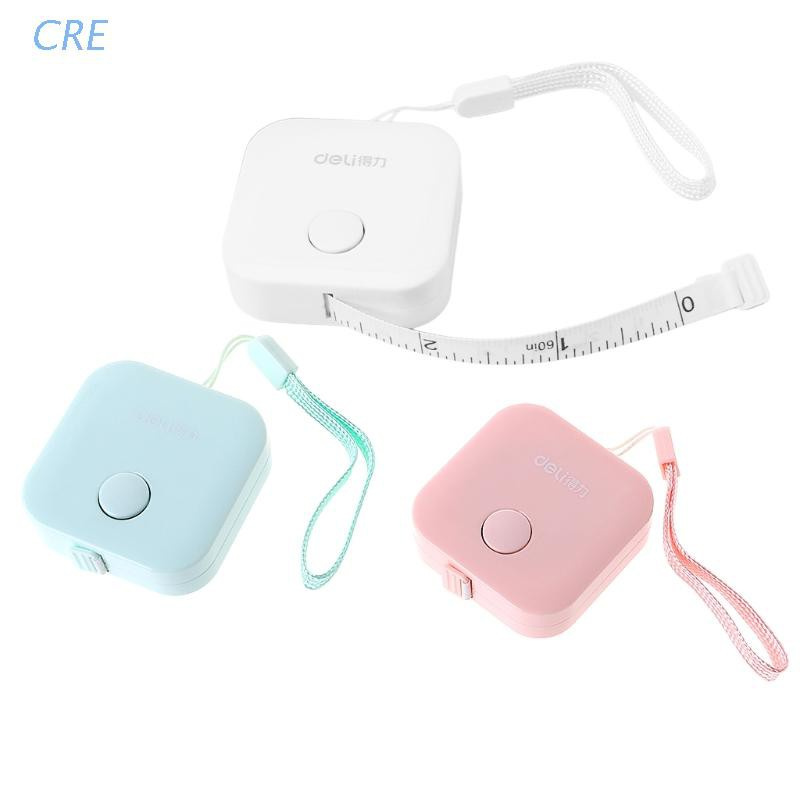 CRE  1.5m*7mm Candy Color Small Plastic Retractable Tape Measure Office School Supply