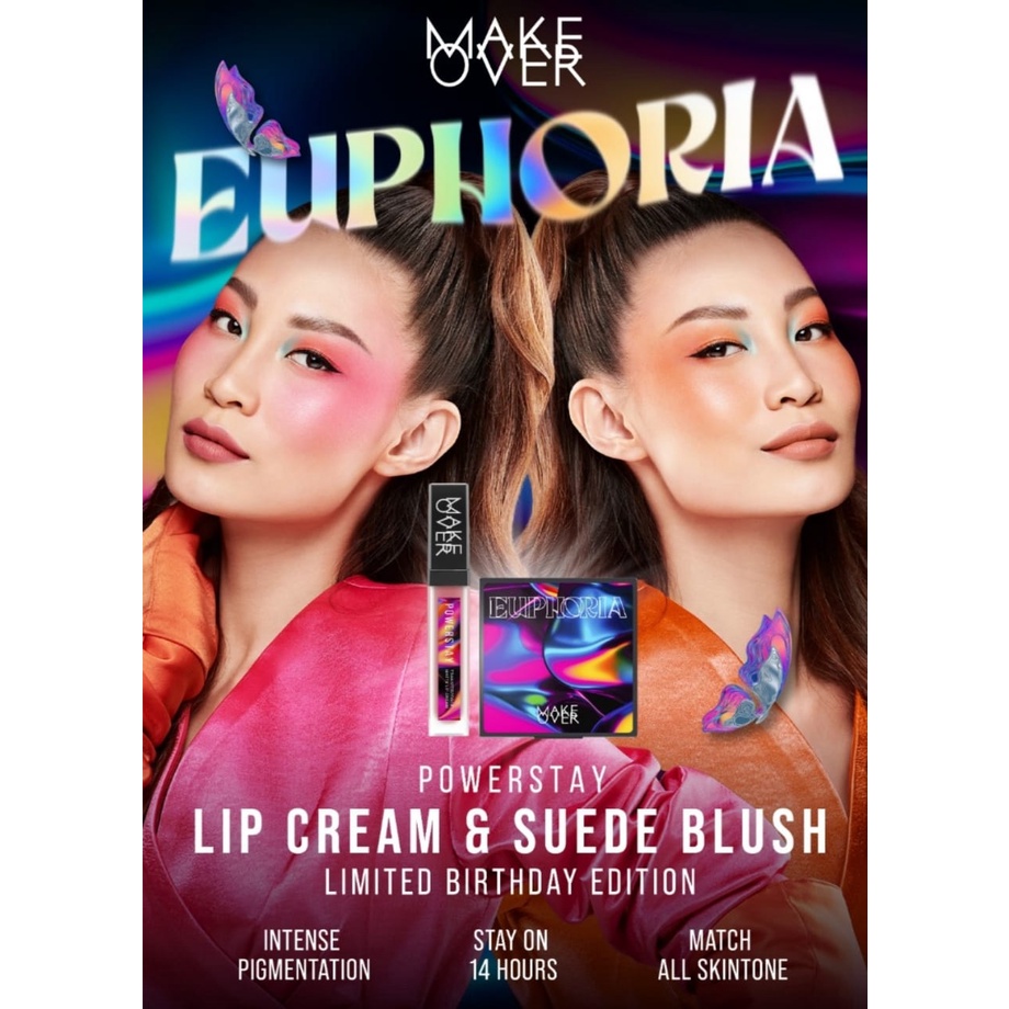 MAKE OVER EUPHORIA SERIES LIP CREAM &amp; SUEDE BLUSH