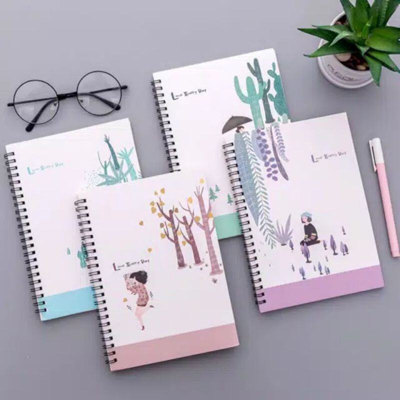 

YOKUCHI Buku Notebook Tulis Spiral A5 Buku Binder Motif Impor